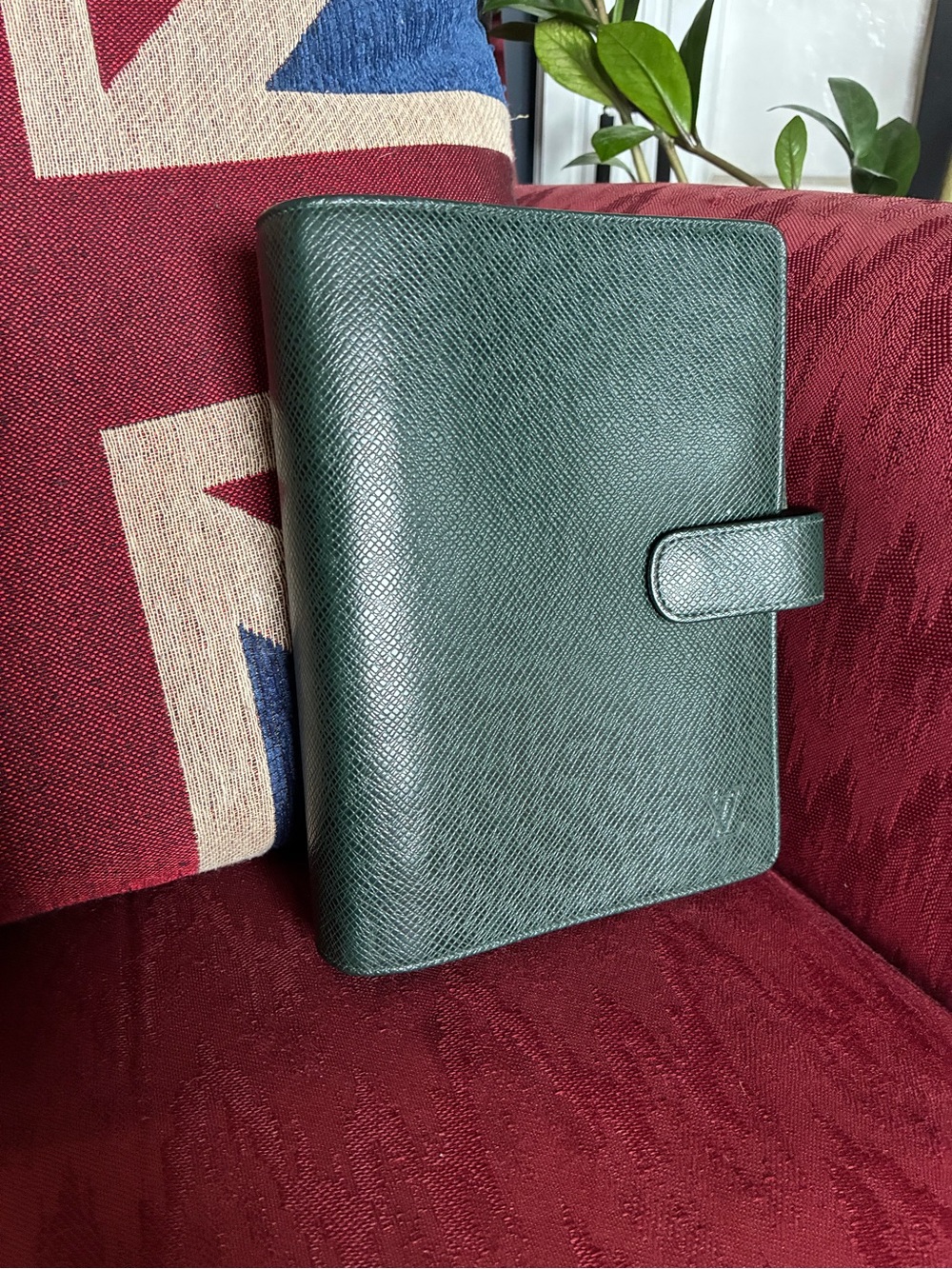 Louis Vuitton Dark Green Taiga Leather Organizer